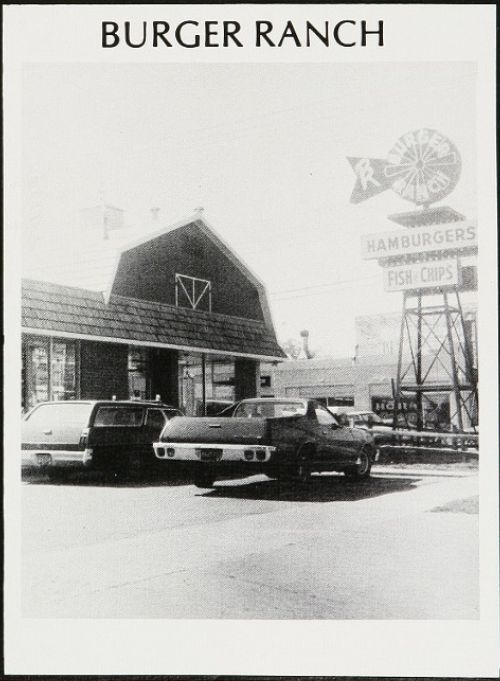 Burger Ranch - 1975 Owosso Yearbook Photo With Classic El Camino Out Front